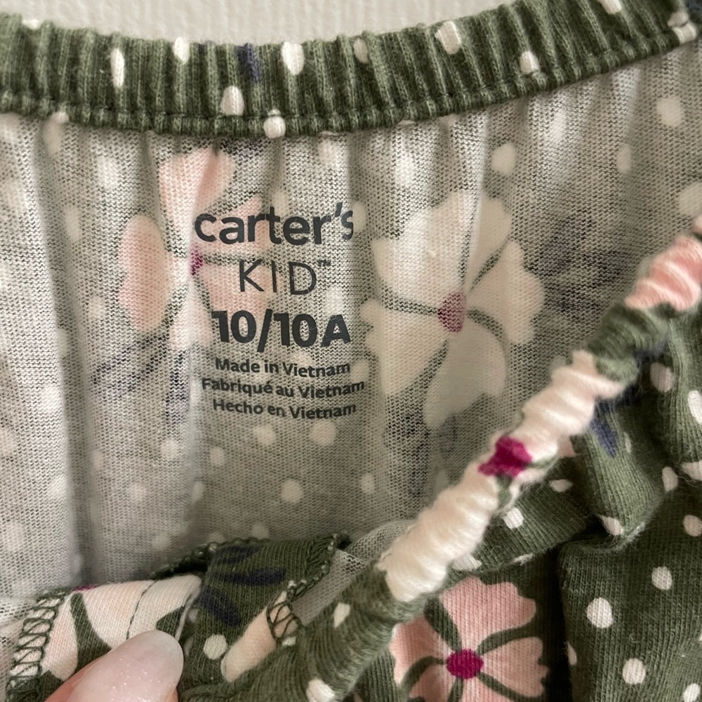 Carter’s Charming Green Floral Kids Dress. Girls Size 10 - Picture 3 of 7